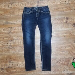 Silver Jean 29 Suki Skinny Denim Flap Pockets Activewear